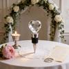 Crystal Heart Wine Stopper With Geometric Design For Wedding Celebration Gift