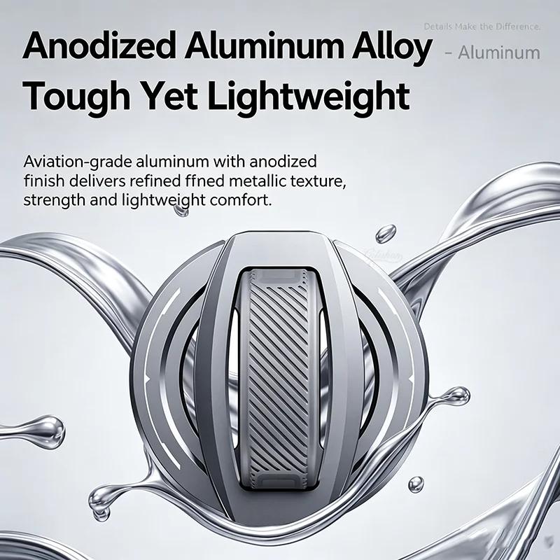 For Magsafe Magnetic Phone Ring Holder For iPhone 12 13 14 15 16 17 18 Series Aluminum Alloy Foldable Silicone Finger Kickstand