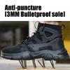 Labor Protection Shoes Men's Breathable, Anti-smashing, Anti-puncture, Steel-clad Toe Work Shoes, Safety Protective Shoes, Breathable, High-top