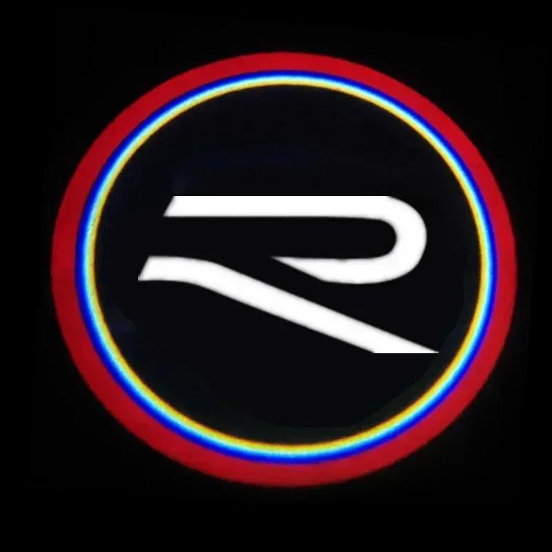 SVLHP1 2 szt. LEDowe światło powitalne z logo na drzwi samochodu dla VOLKSWAGEN VW R Line Golf Tiguan POLO BORA Passat Jetta Touareg Projektor lampy