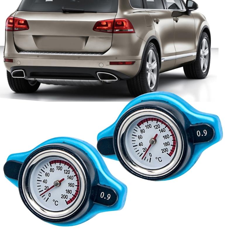 Automotive Motorcycle Car Cooling Systems Radiator Caps With Built In Thermometer, Readout 0.9Bar Seal Easy Installation