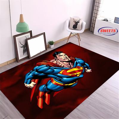 Koberec NO.1 Classic DC Superman Koberec do obývacího pokoje Ložnice Podložka k posteli, Pohodlný Protiskluzový Koberec, Moderní Jednoduchý Styl, Odolný Pratelný Koberec