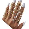 23 Pcs/Set Vintage Punk Ring Set Geometric Knuckle Rings Set  Girls Party Jewelry Accessories Gifts