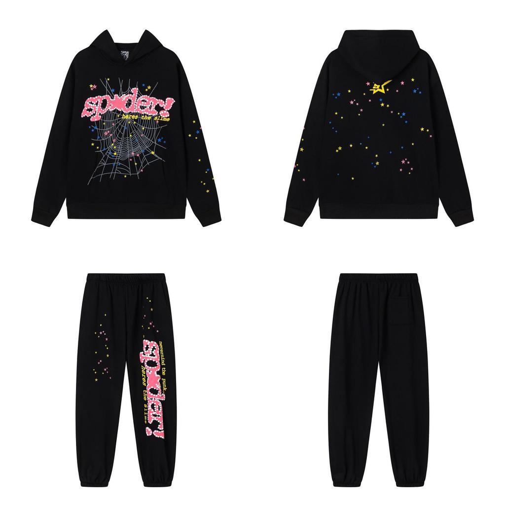 SP5der Spinnenweb Plus Velours Hoodie & Joggingbroek Set - Unisex Trendy Streetwear