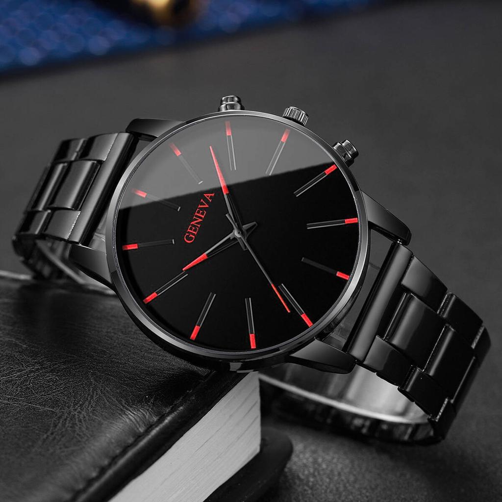2 STÜCK/Set Mode Herren Schwarze Quarz Uhr Luxus Herren Business Uhren Lässige Uhr Reloj Hombre