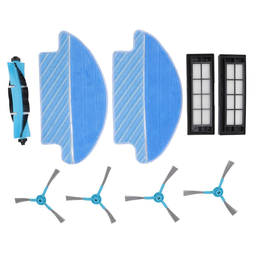 9 Pcs Vacuum Parts Replacement Main Brush Side Brush Filter Mop Vacuum Cleaner Accessories Kit for Conga 3090