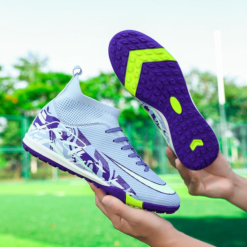 Unisex Football Boots with Long Spikes & Small Studs for Youth & Students, Ideal for Competitions & Training