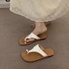 Vintage Vacation Wind Toe Black Sandals Fairy Shoes 2025 Summer with Skirt Evening Wind Roman Cool Slippers