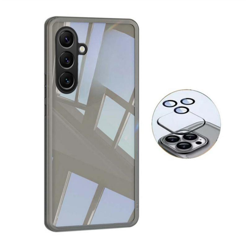 For Samsung Galaxy A07 / A07S / A08 / A18 Case Camera Protection Semi Transparent Soft Silicone Shockproof with Lens Protector Films