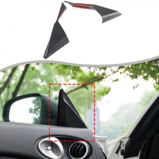 Matte Black ABS Front Triangular A Pillar Trim Cover For Nissan 370Z 2009 -
