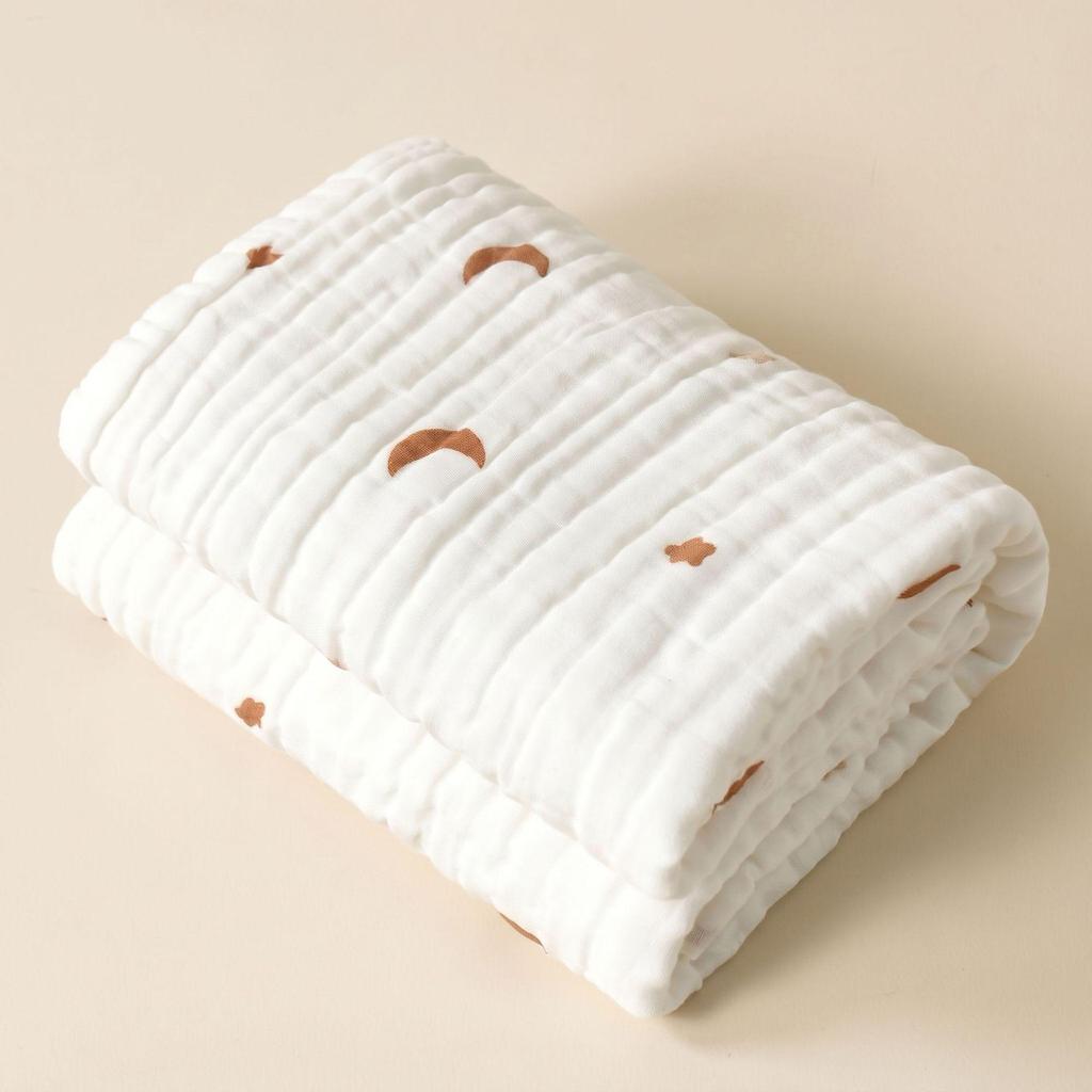 Class A Newborn Bath Towel - Pure Cotton, 6-Layer Gauze, Quick-Dry, Highly Absorbent