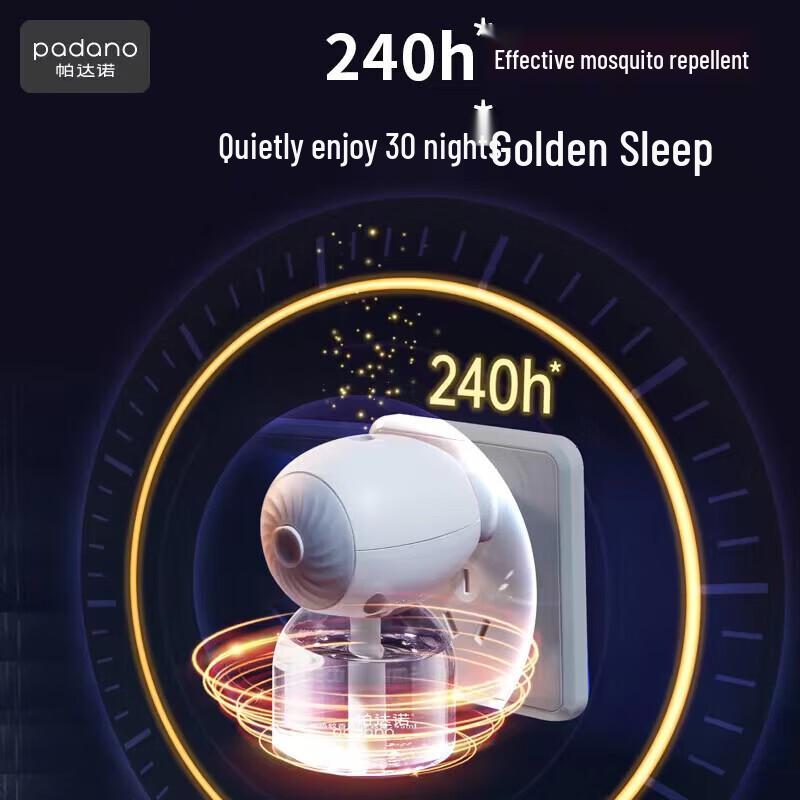 Padano Electric Mosquito Repellent Unscented Kit - 6 Liquid Refills + 2 Diffusers