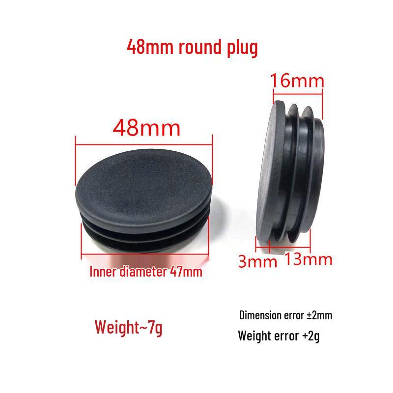 10-100mm Plastic End Cap Inner Plug for Round Tubes