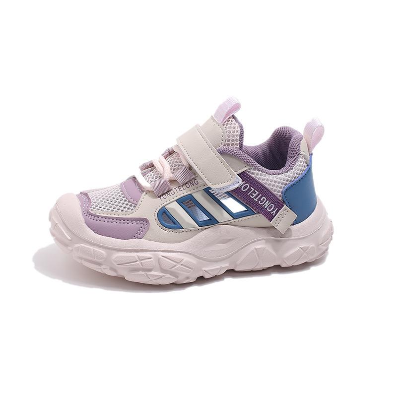 

Children s sports shoes 2025 summer girls breathable mesh side hollow mesh shoes medium and large children s soft-soled men s casual shoes 27