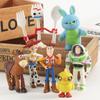 Disney 7 Pieces/set Toy Story Doll Toy Woody Jesse Buzz Lightyear Forked Pig Bear Statue Model Doll Statue Birthday Gift