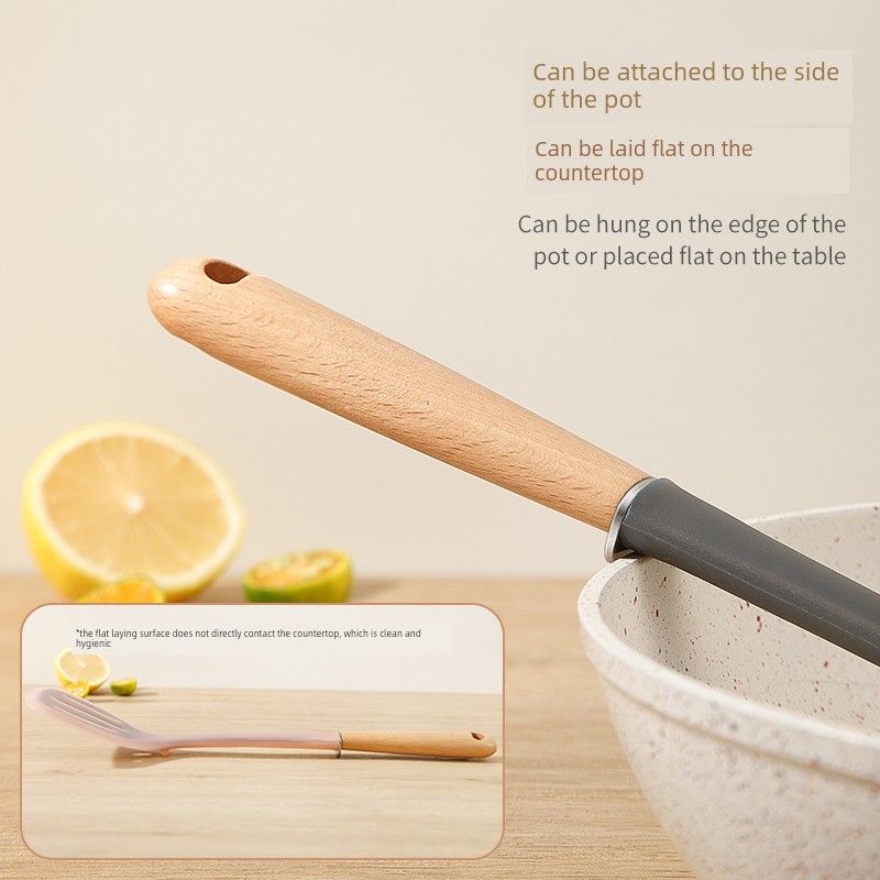 Steel Core Silicone Cooking Spatula, Food-Grade High-Temperature Resistant Stainless Steel Spoon and Spatula Set, Complete Set