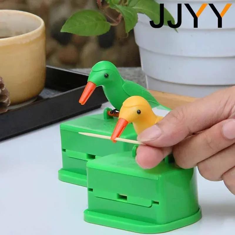Detachable Toothpick Storage Box Automatic Push Toothpick Holder Bird Design Kitchen Table Decoration Organizer