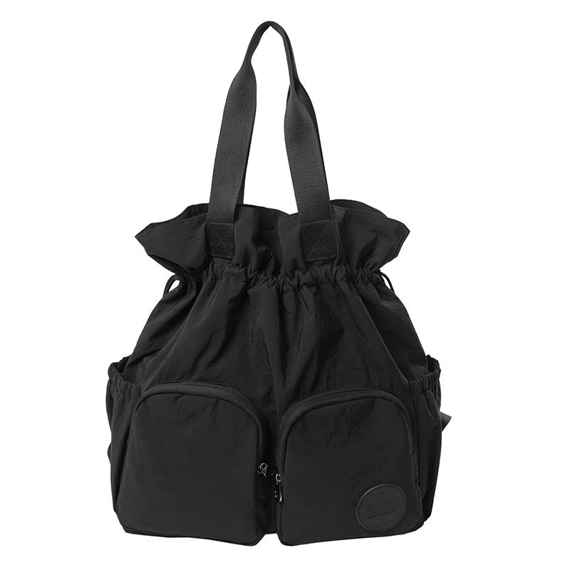 

Drawstring Backpack Women s Large Capacity Backpack Multi-Function Shoulder Bag чёрный