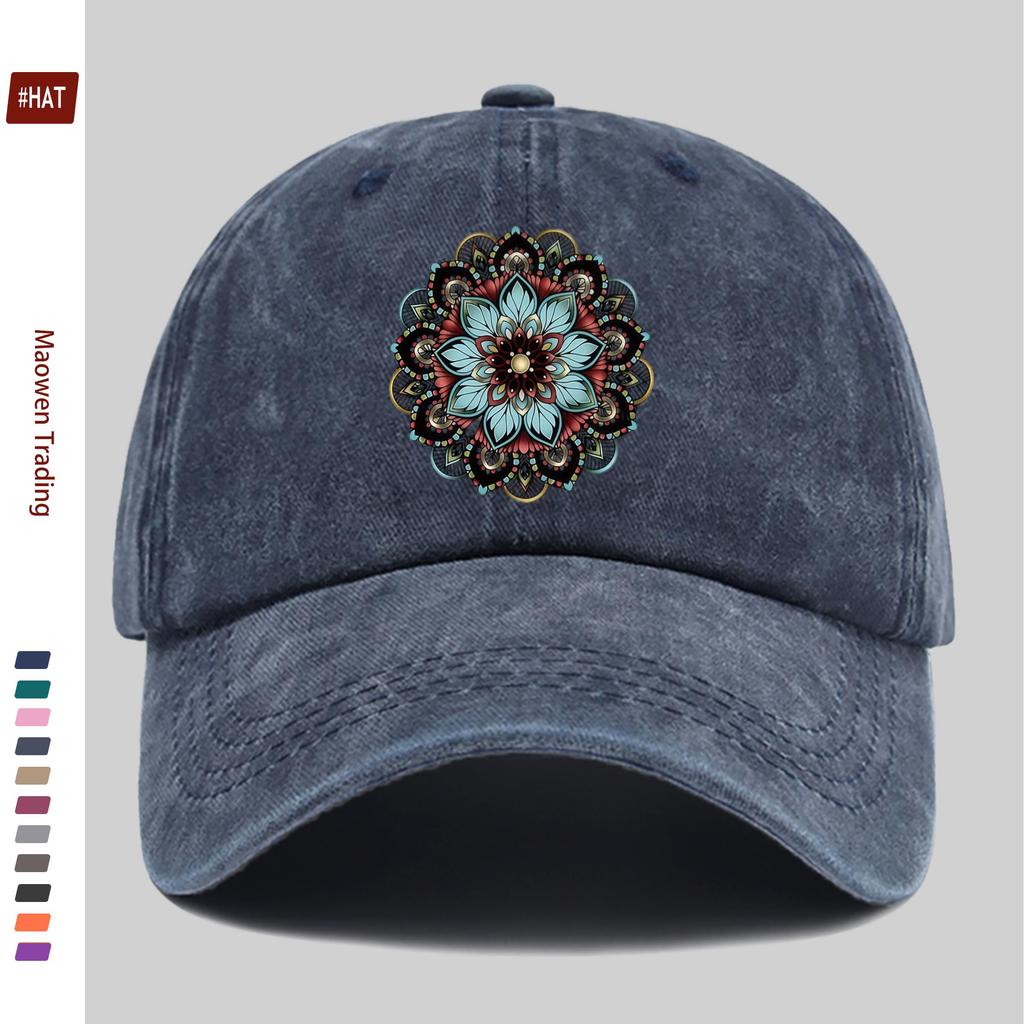 Pc Colorful Mandala Pattern Printed Baseball Cap Soft and Comfortable SpringSummer Fashion Design Sun Hat Comfortable and Li