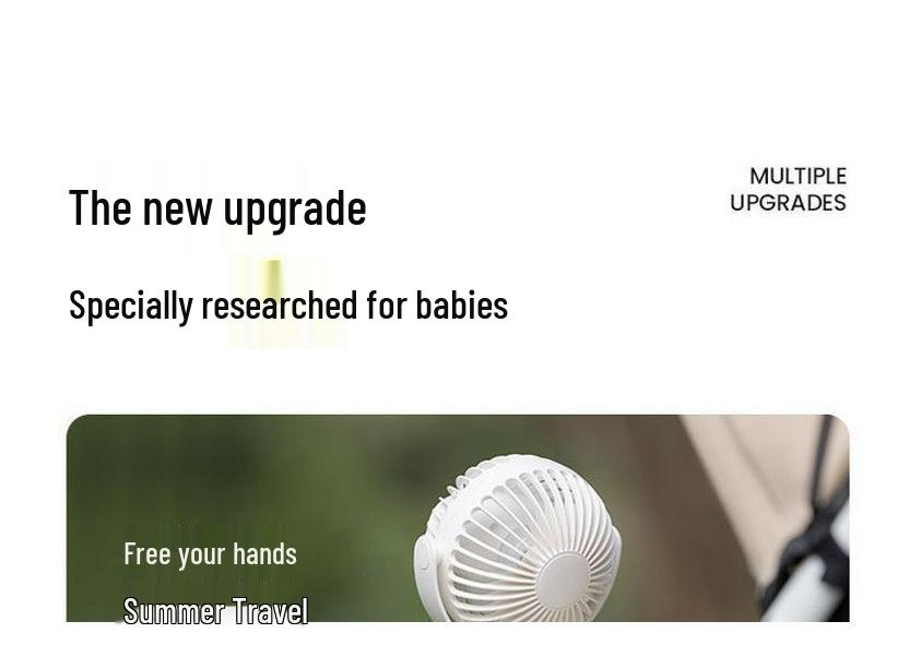 Rechargeable Octopus Mini Fan: Clip-on Stroller & Crib Safe Design
