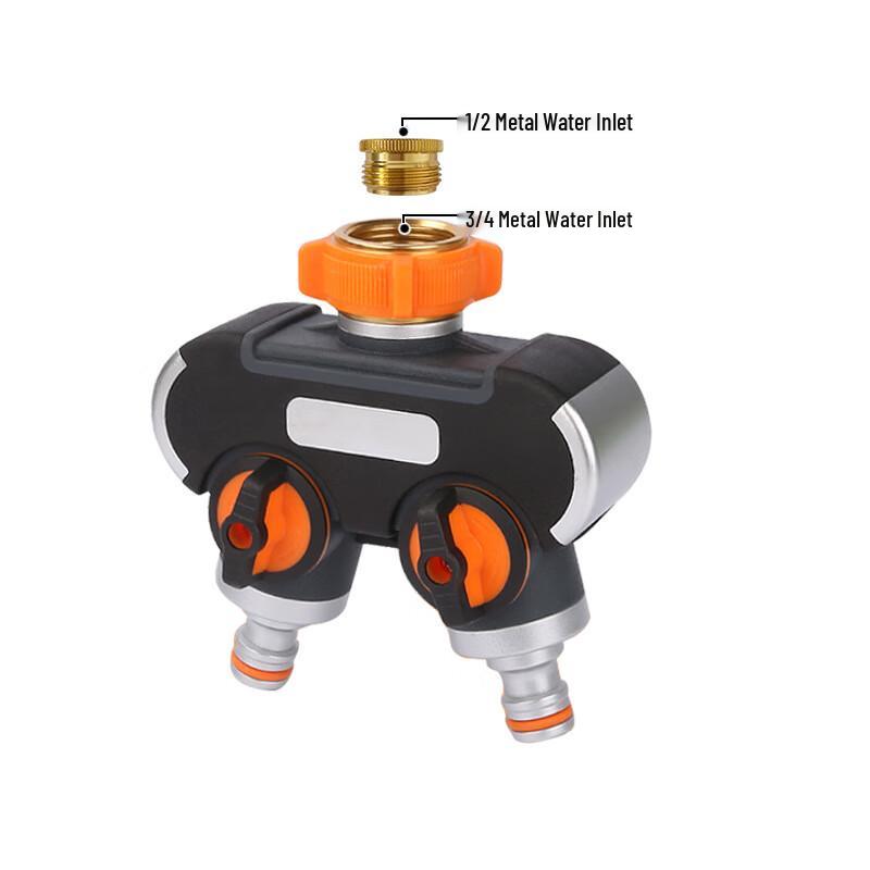 Kaidi Garden Dual-Port Metal Faucet Splitter CN plug (adapter included)