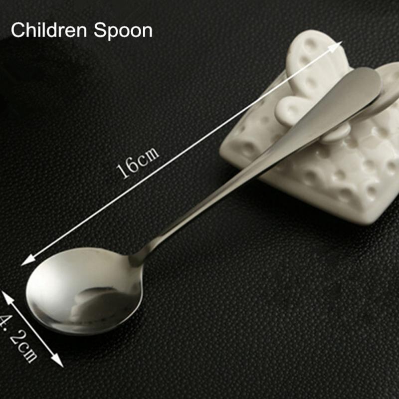 Stainless Steel Round Spoon Coffee Spoon Dessert Sugar Salt Spice Spoon Kitchen Tools