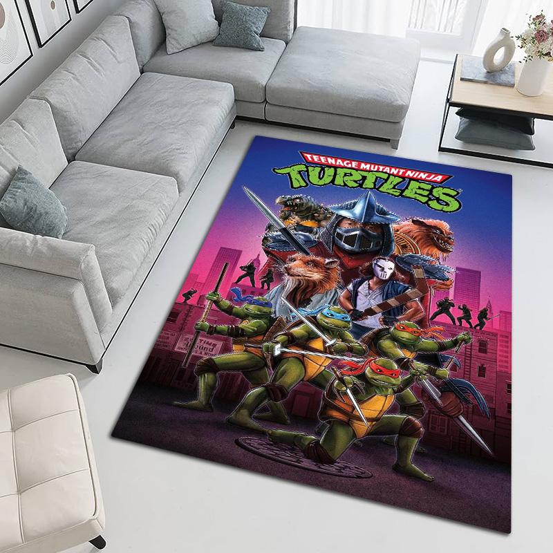 Turtles Time Retro Arcade Art Carpet Doormat Printing Art Bathroom Mat Room