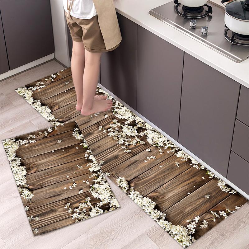 Kitchen Rugs Print Non-Slip Thick Cushioned Kitchen Mat Comfort Standing Mat for Kitchen