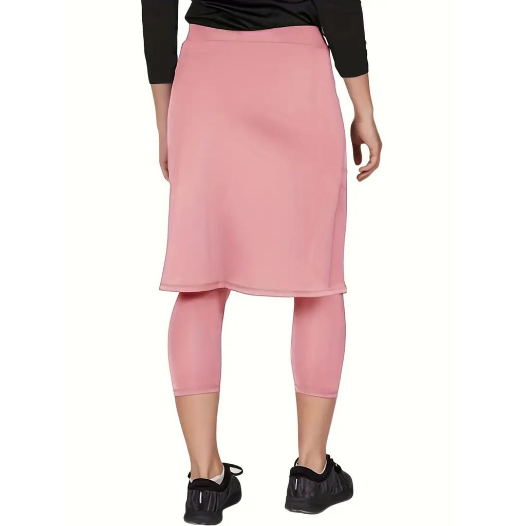 Women's Tennis Golf Skirts Workout Skirted Leggings Yoga Pants With Skirts Skorts Pockets