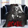 Nová 3D tištěná deka AC/DC Rock Band, měkká flanelová přikrývka, teplá sherpa deka pro všechna roční období, na postele, pohovku, do kanceláře