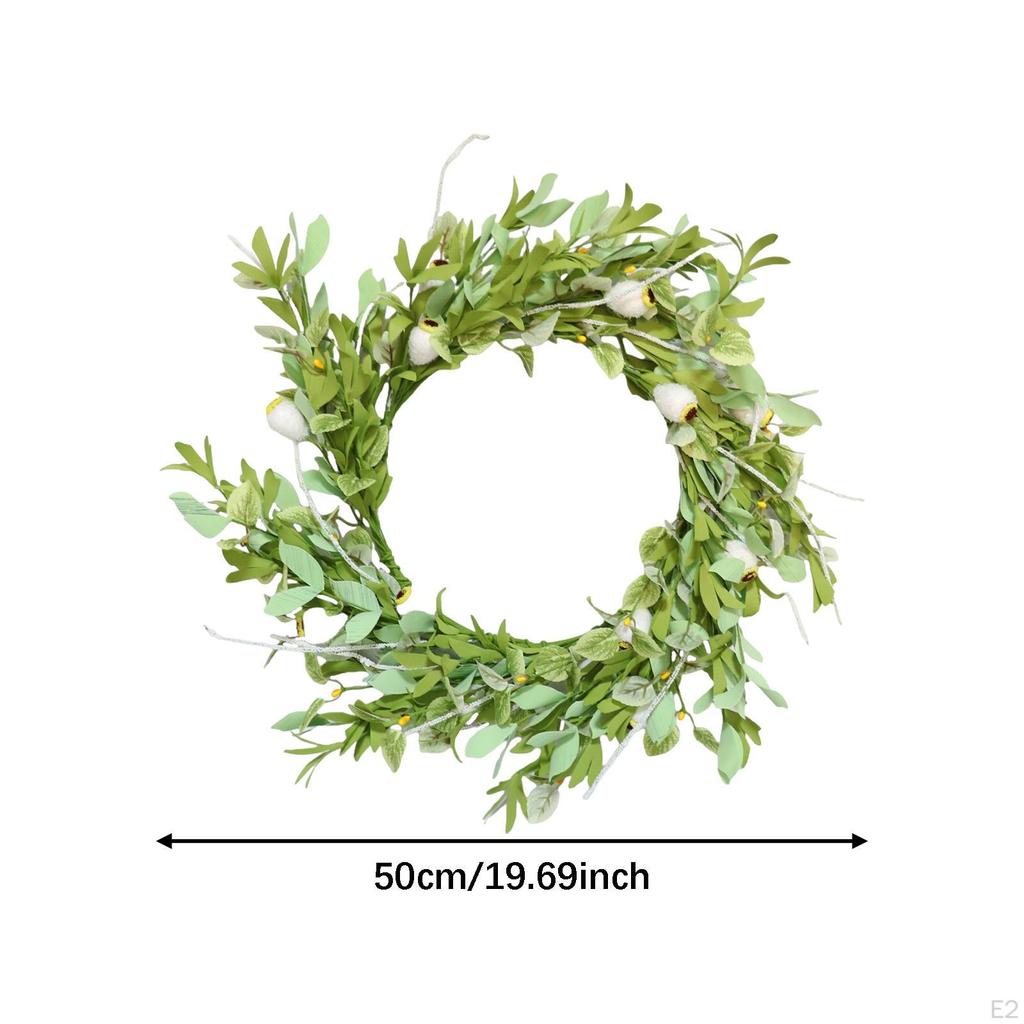 Summer Wreath Green Leaf Decorative Versatile Handcrafted Fake Greenery Hanging Garland for