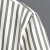 Herren Hemd Kragen Kurzarm Knöpfe Knopfleiste Hemd Tops mit aufgesetzter Tasche Gestreifter Druck Lockerer Schnitt Sommer Freizeithemd