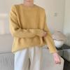 Hirsionsan Casual Solid Base Soft Pullovers Female Loose O Neck Long Sleeve Knitted Sweater Women Autumn Winter Trendy Elegant Jumper