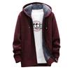 2026 new coat men's thermal hooded knitted short-sleeved sweater young casual dad cardigan
