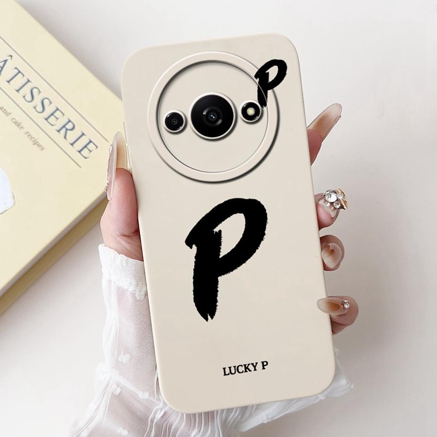 For Xiaomi Redmi A3 Back Cover Popular Letter Protector Soft Silicone Phone Cases For RedmiA3 A 3 4G Xiaomi Poco C61 Funda