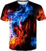 T-shirt Estiva da Uomo in Poliestere 3D Asciugatura Rapida Traspirante Manica Corta T-shirt Casual Colore Tie Dye T-shirt Estiva