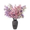 97cm Artificial Peach Blossom Branch Real Touch Fake Flower Silk Peach Blossom  Living Room Desktop