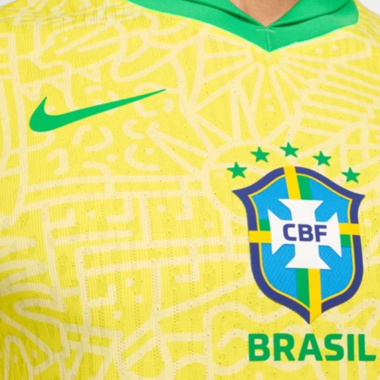 Nike Brazil 2024 Match Home ADV Authentic Jersey Dynamic Yellow/Lemon Chiffon/Green Spark Men Streetwear FJ4270-706