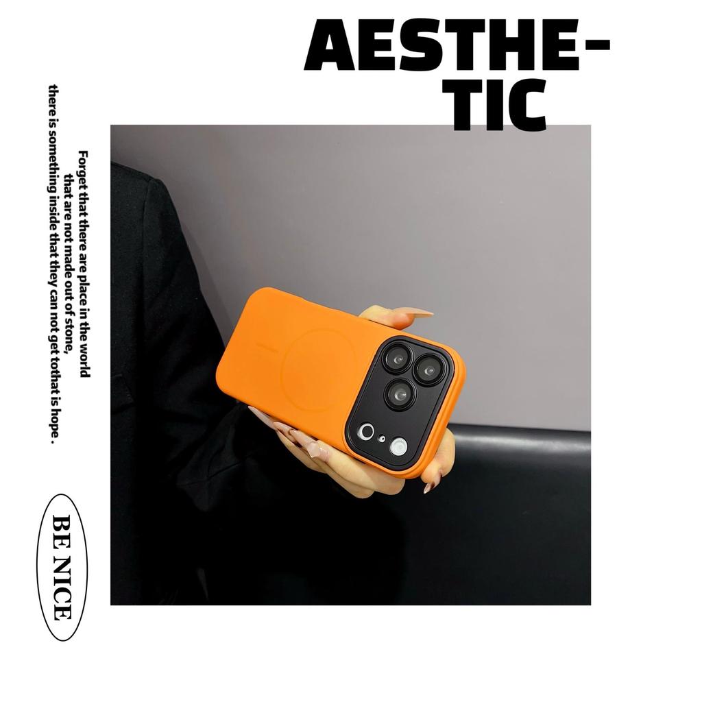 Color Block Instant Lens Case for iPhone 16 Pro Max & Apple 17, Liquid Silicone Matte for iPhone 14/15