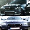 For BMW 5 Series F10 F11 M5 2010-2016 Front Hood Kidney Bumper Racing Grille Mesh Double Slat Grill Car Replacement Accessories