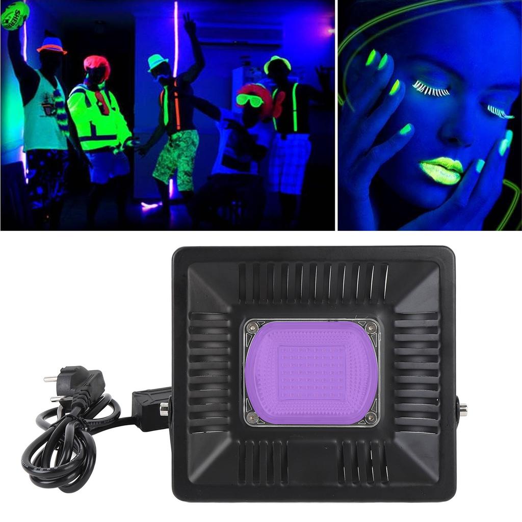 Violet LED Black Light Aluminum Alloy 50W 385 to 400nm IP65 Waterproofing Blacklight Flood Light for Party   Bar