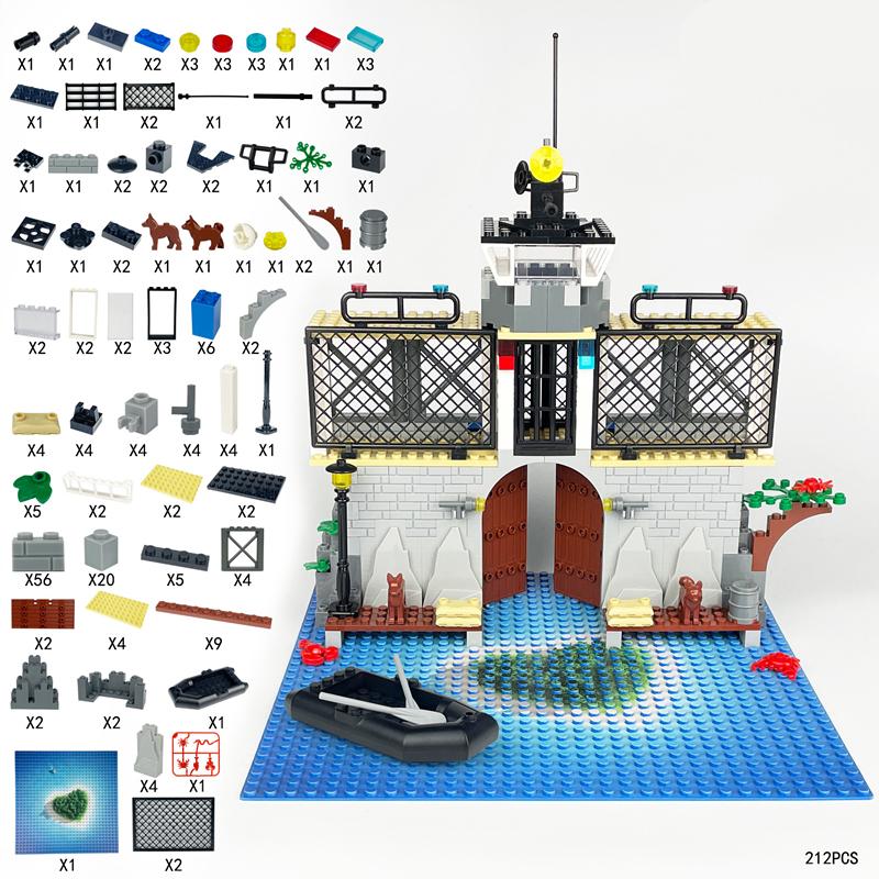 

НОВІ військові сцени в язниця в язниця море в язень поліцейська дільниця дротяна сітка клітка баскетбольні стенди будівельні блоки моделі набори цегли No Box