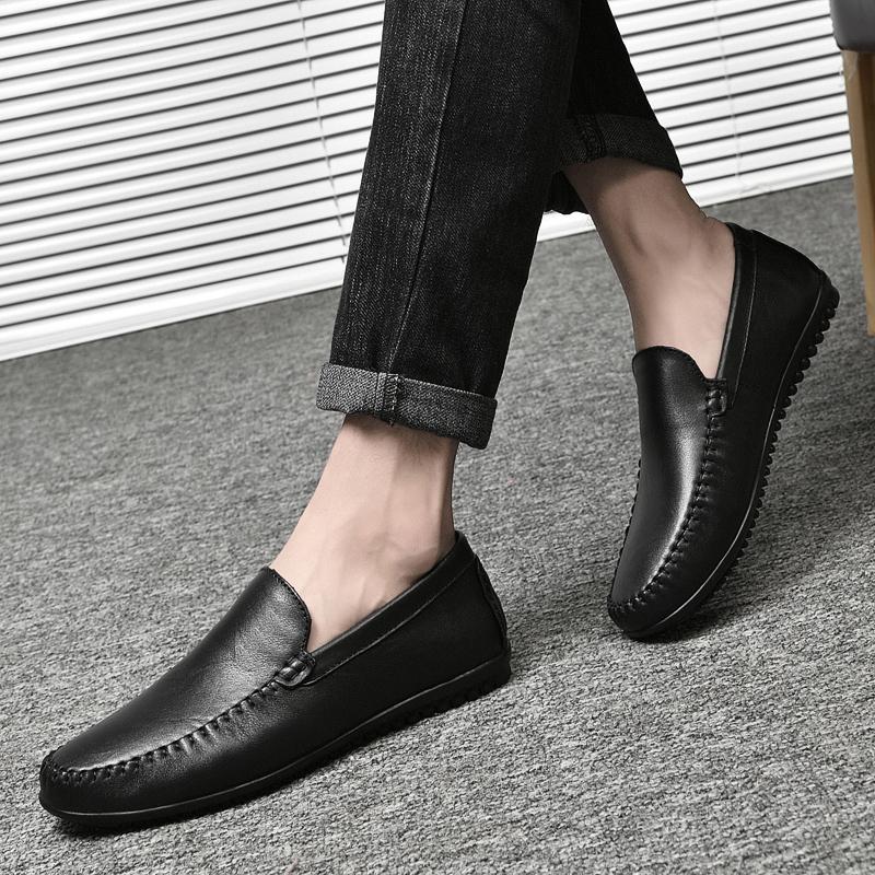 Men Summer Shoes Genuine Leather Handmade  Casual Shoes Man Comfortable Moccasins Breathable Mens Loafers Luxury Shoes Designers