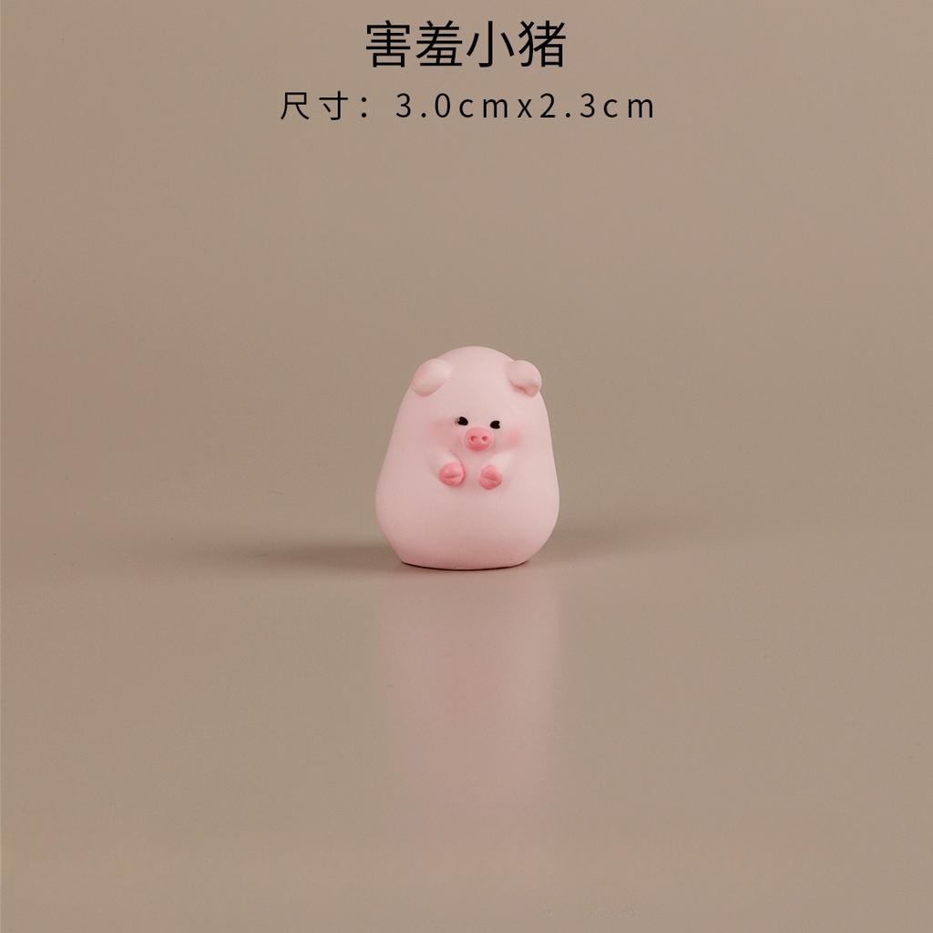 1pc Creative Cartoon Cute Little Pig Micro Landscape Decoration Accessories, Doll House Desktop Small Ornaments
