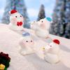 8Pcs DIY Accessories Figurines Snowman Miniature Model High Quality Snowman Statue