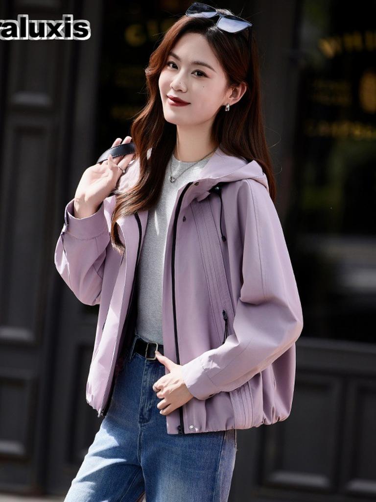 Short Windbreaker Jacket for Women Spring/Autumn Newest Fashion Casual Chic High-End Coat Top