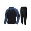 Stand Collar Loose Color-blocked Double-sleeved Outdoor Warm Sweatshirt Long-sleeved Men's Autumn and Winter Sports Suit