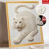 5D DIY Pearl Diamond Painting Kit White Tiger Full Drill Embroidery Mosaic Art Home Wall Decor Gift