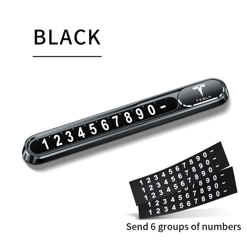 

Автомобильная временная парковочная карта Скрытые номера Номерной знак Алюминий Для Tesla SpaceX Model 3 Highland 2025 Model S Model X Model Y чёрный