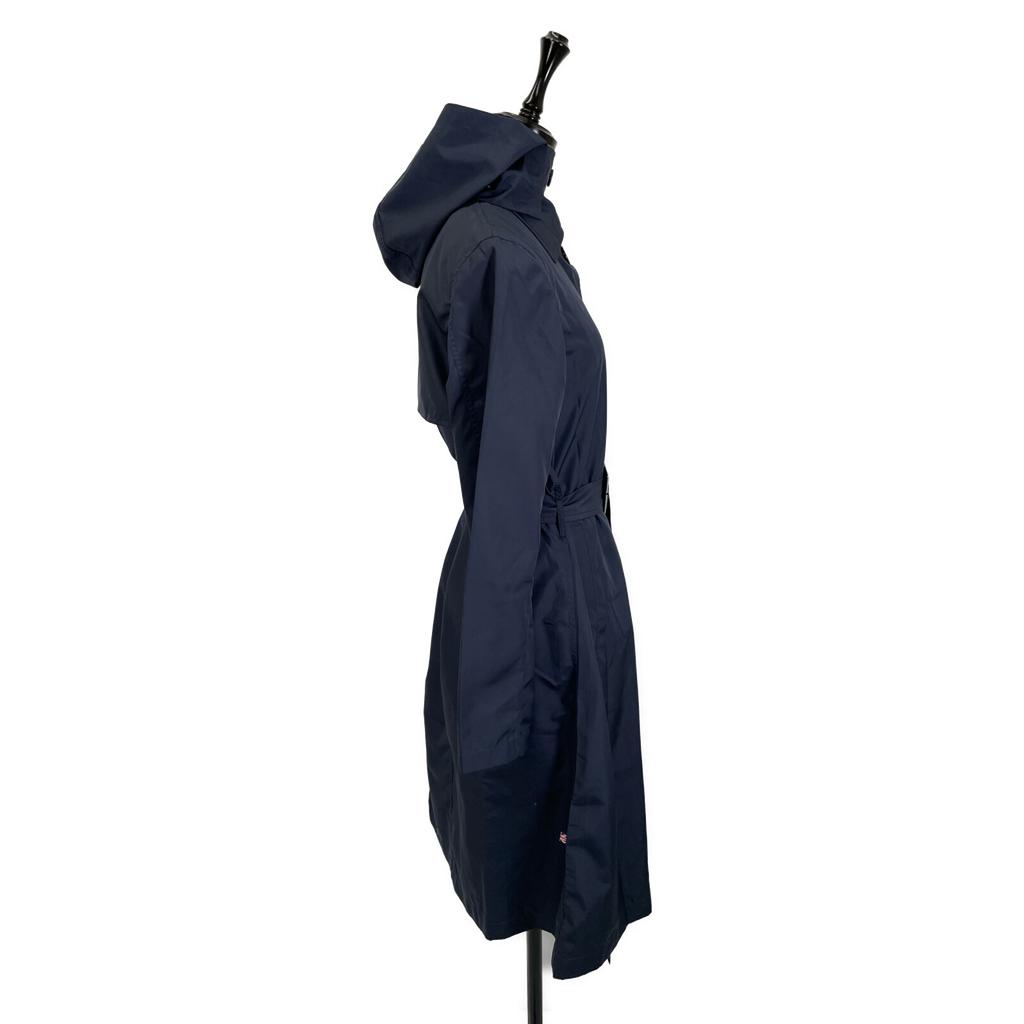FOX UMBRELLAS Navy packable nylon rain soutien collar coat coat 6 NavyUsed